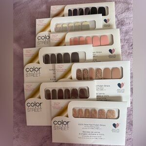 Color Street Gold Brown Press-On Nail Collection